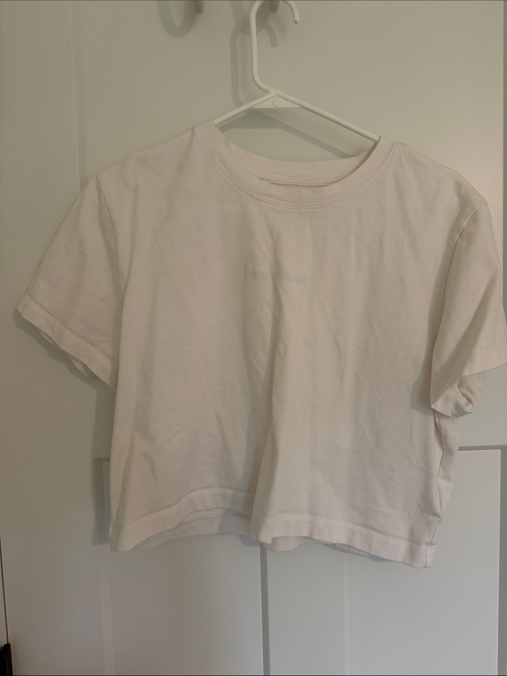 GAP x Beis White Short Sleeve Cropped Tee